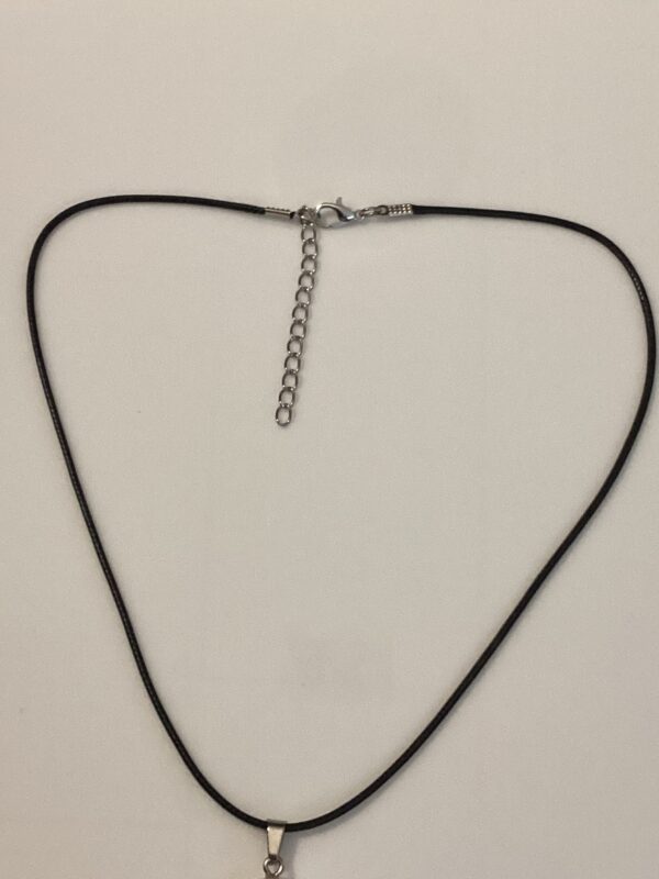 Black Agate Cross Shaped Pendant Necklace - Image 2