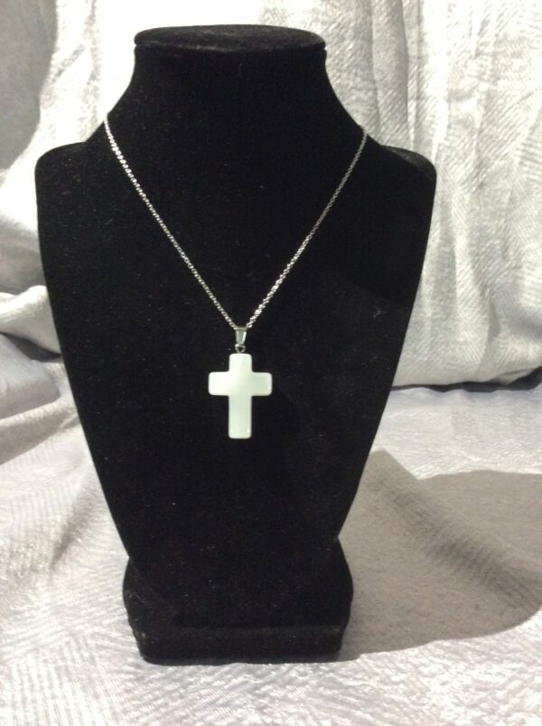 Opalite Cross shaped Pendant Necklace - Image 2