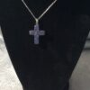 Blue Sandstone Cross Shaped Pendant Necklace - Image 8