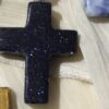 Blue Sandstone Cross Shaped Pendant Necklace - Image 6