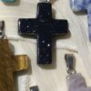 Blue Sandstone Cross Shaped Pendant Necklace - Image 7