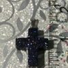 Blue Sandstone Cross Shaped Pendant Necklace - Image 4