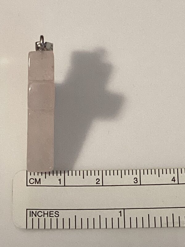 Rose Quartz Cross Pendant Necklace - Image 4